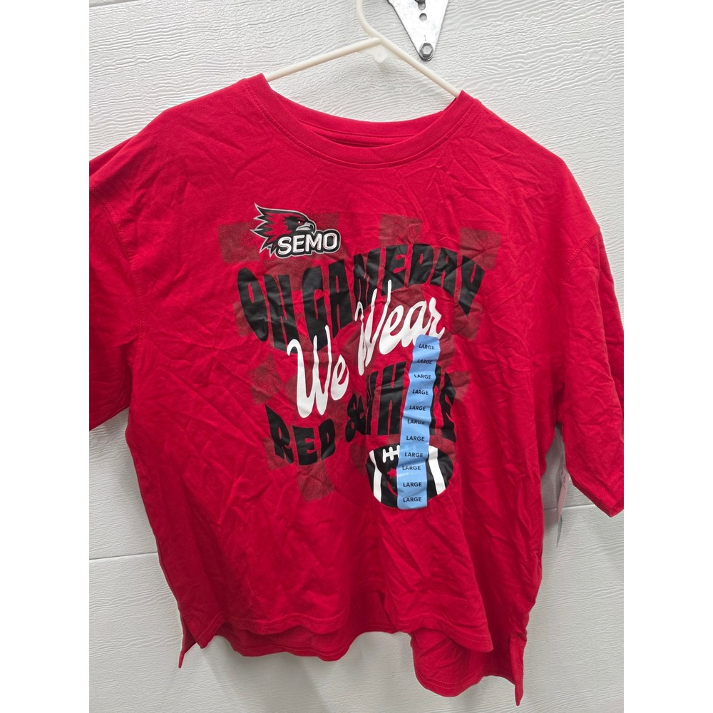 Champion SEMO Redhawks Gameday Graphic T-Shirt Women Large Red NWT